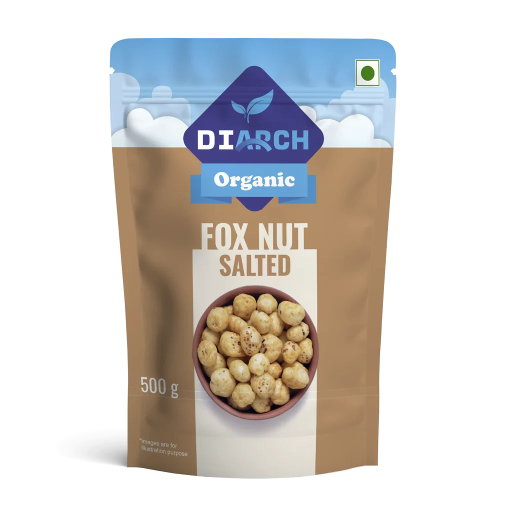 DiArch Organic Fox Nuts Salted are a unique and delicious way to incorporate the wisdom of ancient cultures into your modern diet