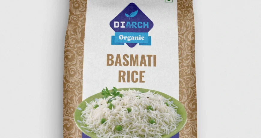 DiArch Organics Basmati Rice is a premium, long-grain white rice known for its delicate flavor and aroma.