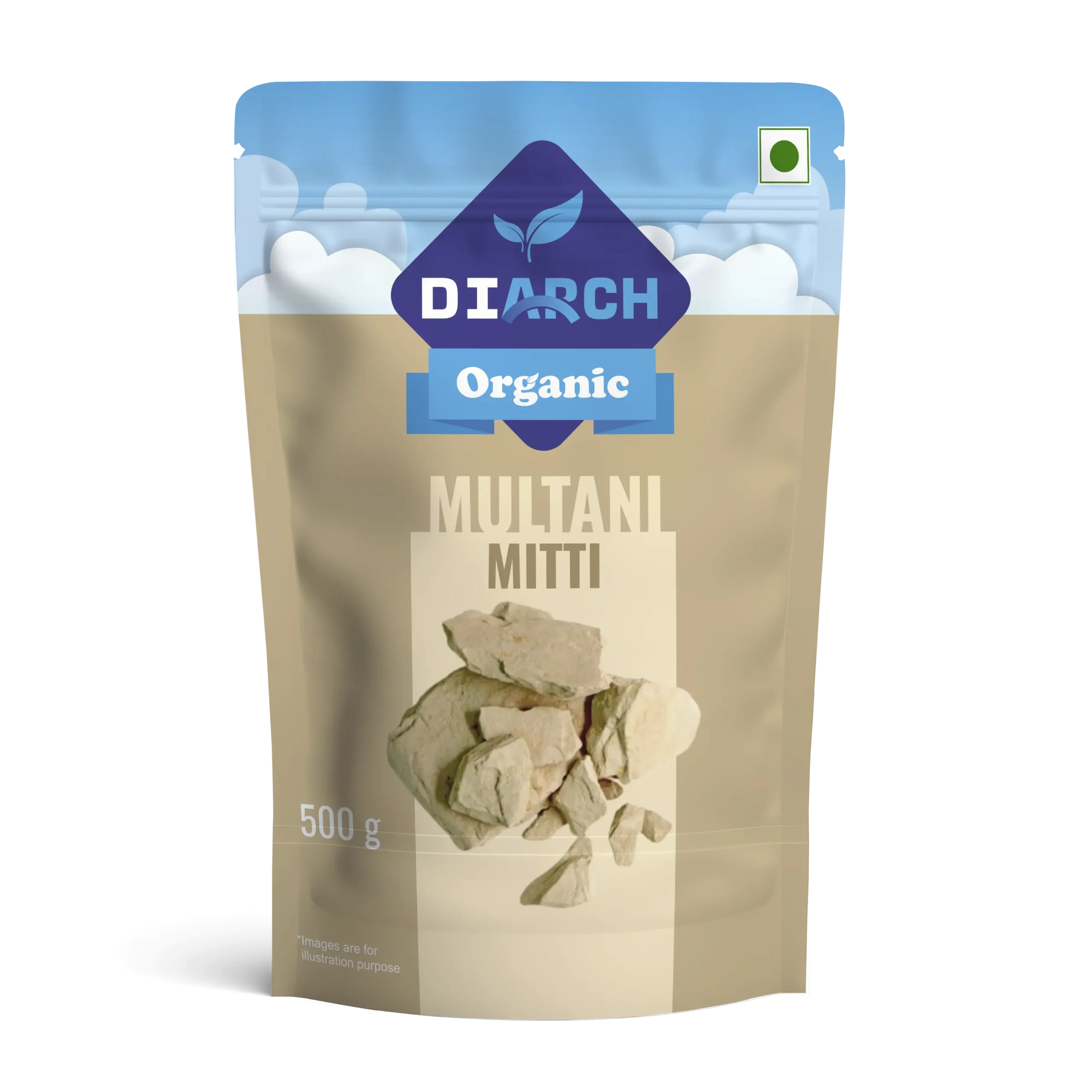 DiArch Organic Multani Mitti is a versatile beauty staple. Use it to create a purifying face mask, or add it to your bath for a luxurious and revitalizing experience.